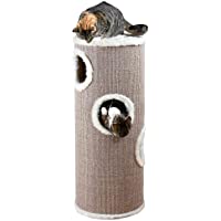TRIXIE Torre Rascador Edoardo- 100 cm- Marrón-Crema- Gato